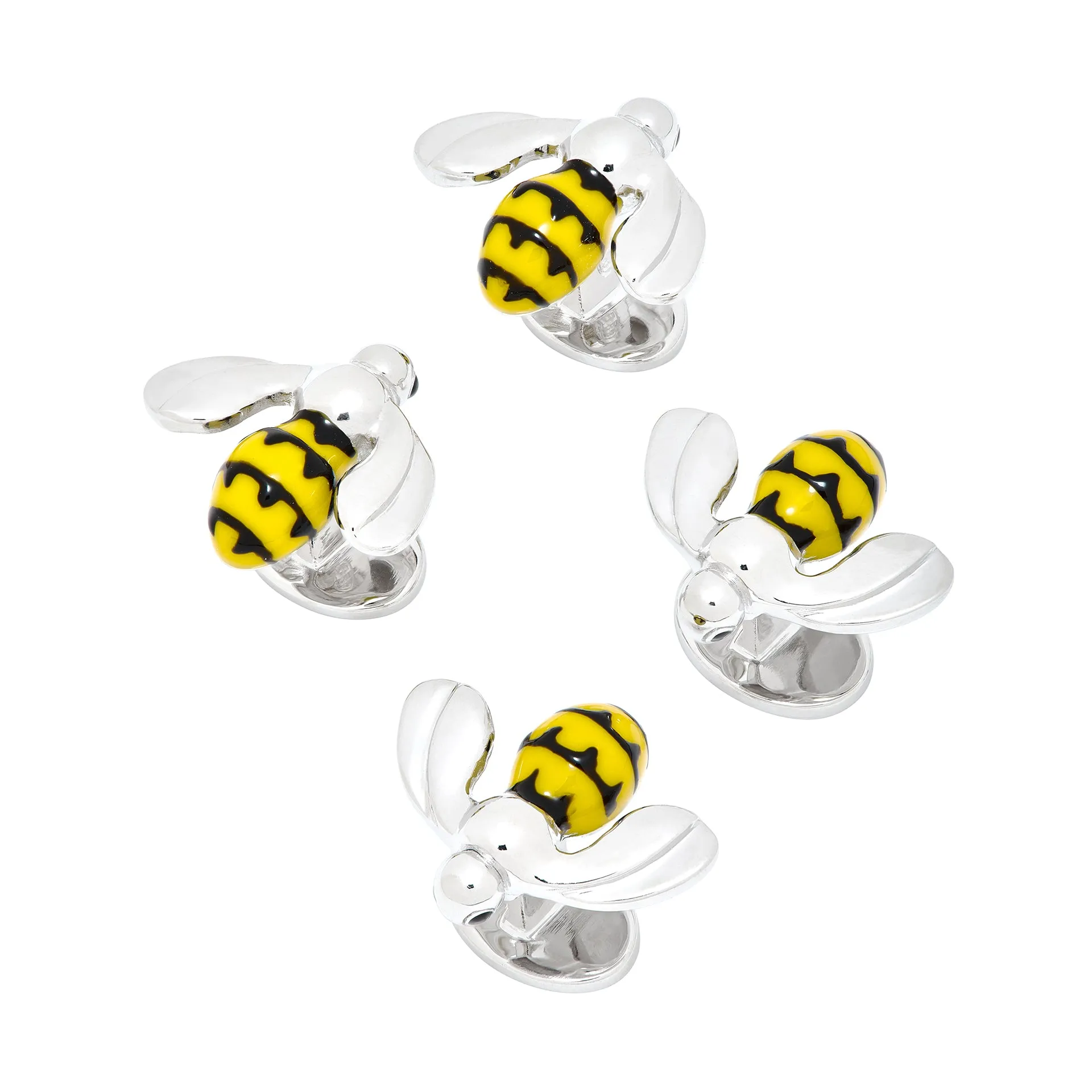 Bee Sterling Tuxedo Studs