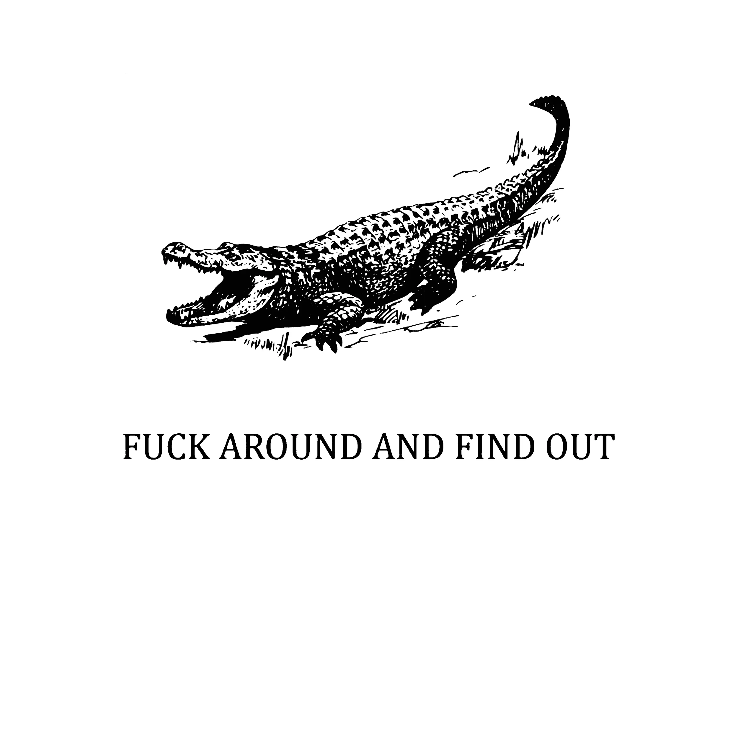 Fuck Around And Find Out Crocodile Flag Slim Fit Tee