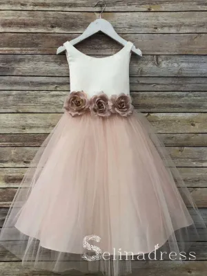 Hand Made Flower Lovely Pretty Cheap Wedding Little Girl Flower Girl Dresses GRS018