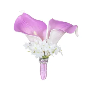 Lavender Calla Lily Boutonniere for Man