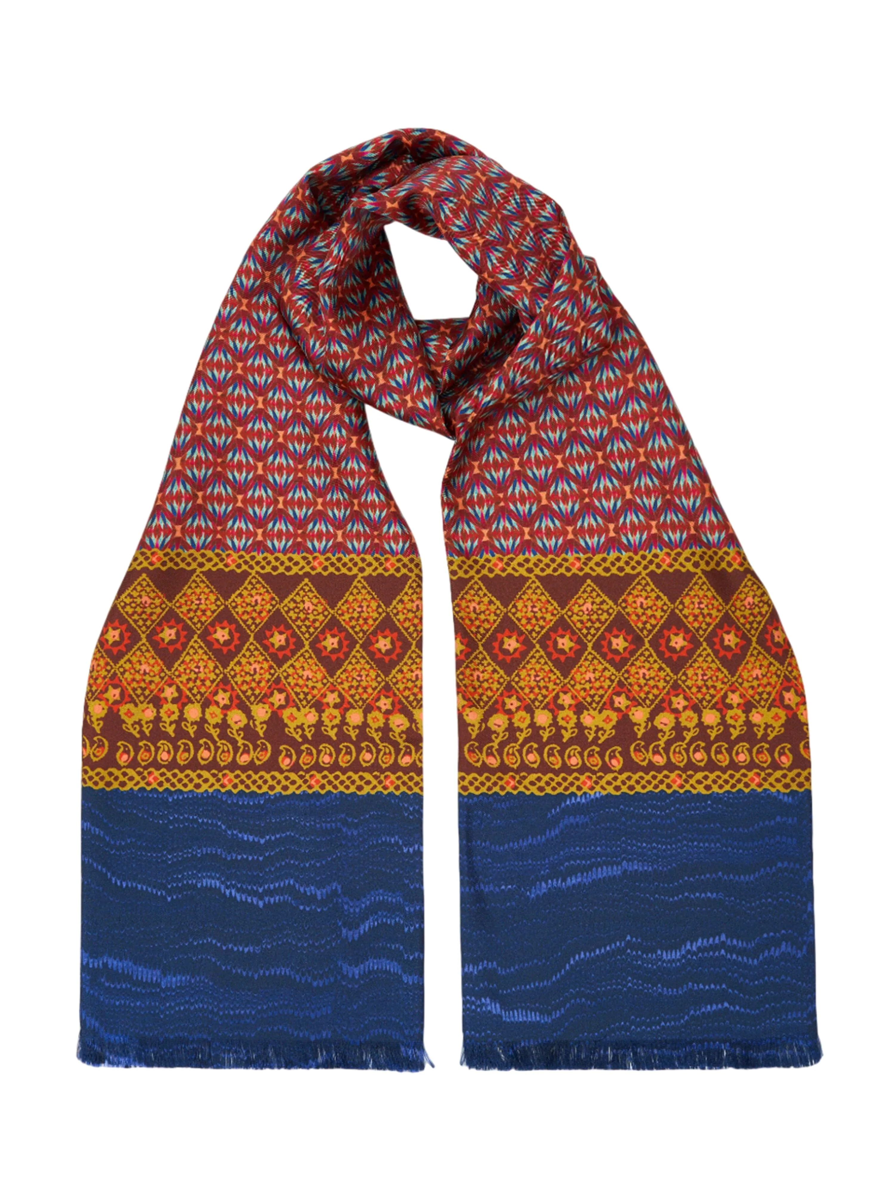 Men's Tuxedo Scarf in Topaz Batik