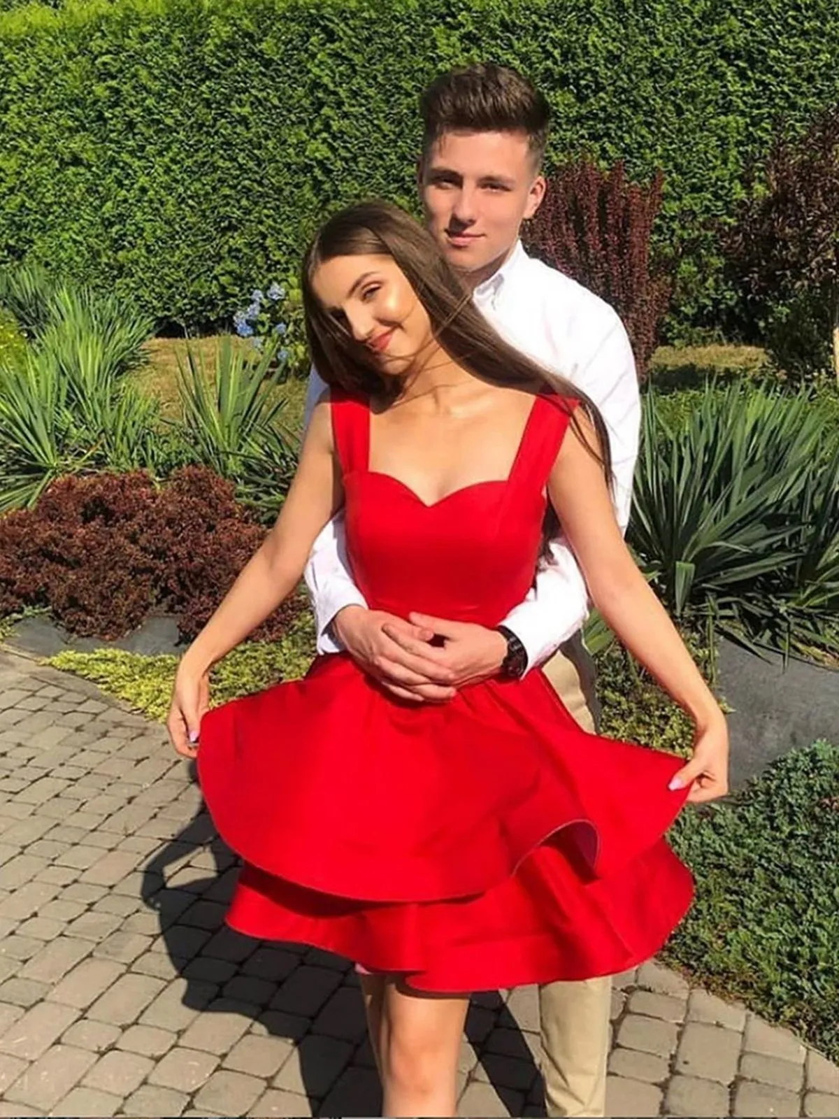 Off Shoulder Short Red Prom Dresses, Off the Shoulder Short Red Homecoming Graduation Dresses