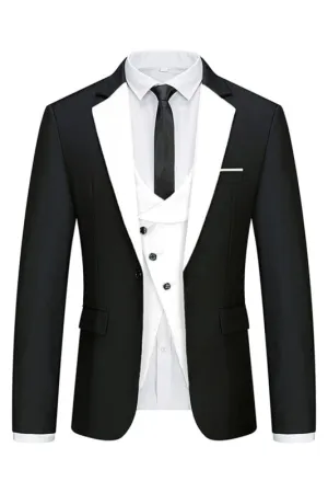 Peaked Lapel Three Pieces Prom Suits Slim Fit Suit Men Formal Business Suit