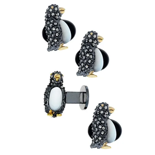 Penguin Sterling Tuxedo Studs