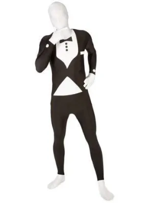 Premium Black/White Tuxedo Morphsuite Adult Costume - XLarge