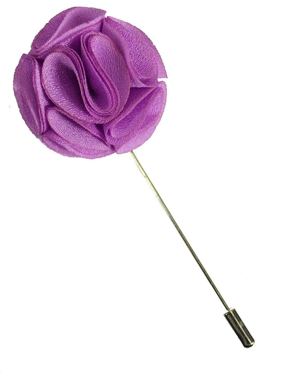 Solid Purple Lapel Flower